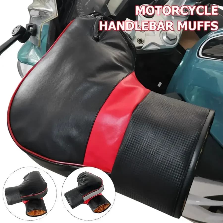 Motorcycle Handlebar Muffs Gloves Winter Warm Handle Waterproof Windproof Motorbike Grip Thermal Cover Motorcycle Accessories