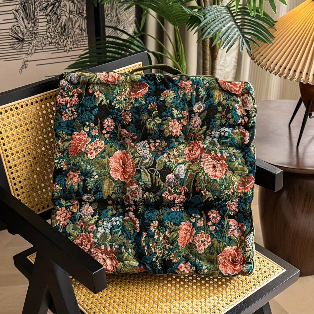 Velvet Cushion Square Stool Backrest Pillow Home Office Computer Chair Protective Mat Seat Pad Buttocks Chair Mat