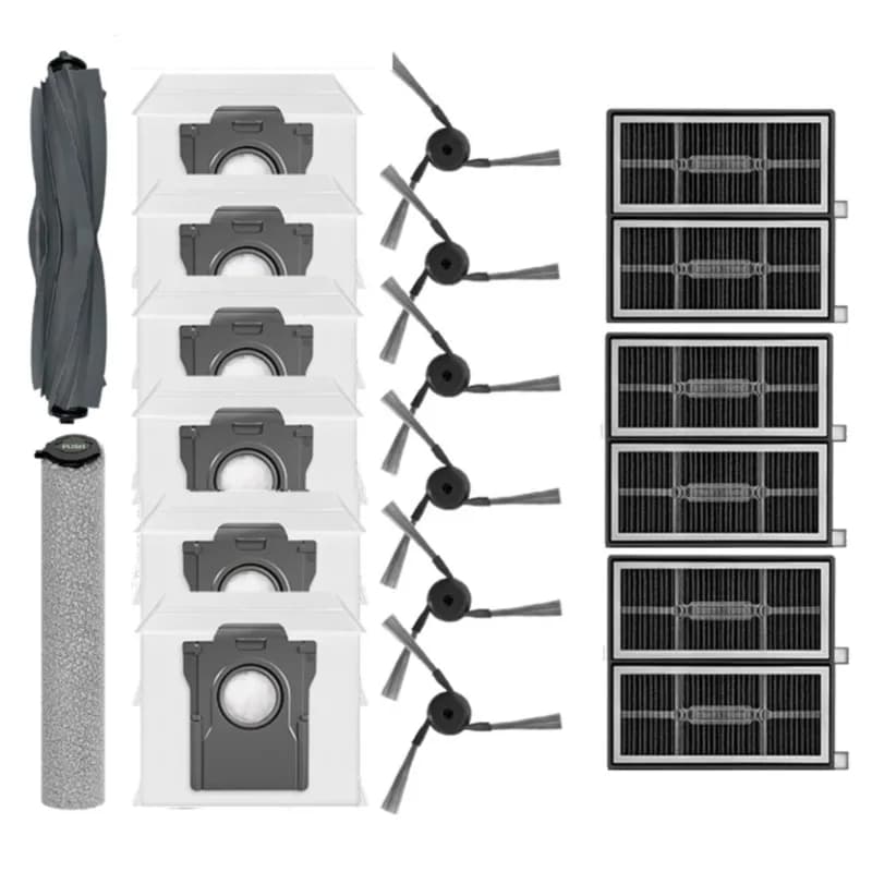 【A88X】20PCS Accessories Kit For MOVA P70 PRO Vacuum Cleaner Parts Main Brushes Dust Bags Hepa Filters Side Brushes Roller Mop