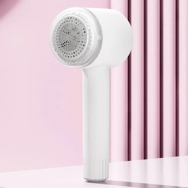 6 Blade White Fabric Lint Remover Shaver With Roller Rechargeable Clothing Hairball Trimmer