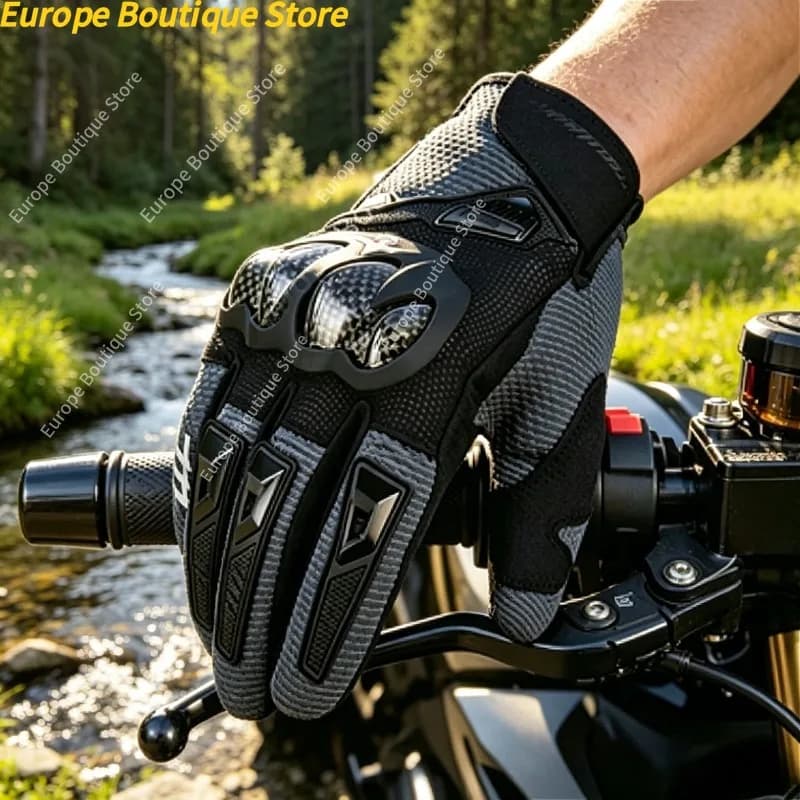 Racing Gear MADBIKE Anti Slip Anti Fall Carbon Fiber Motorcycle Gloves Spring Summer Breathable Wear Resistant For Men