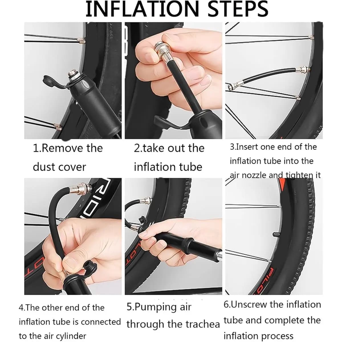 828 Mega Sale Bike Tire Pump Bike Mini Pump for Road, Mountain and Bikes, High Pressure, Includes Mount Kit
