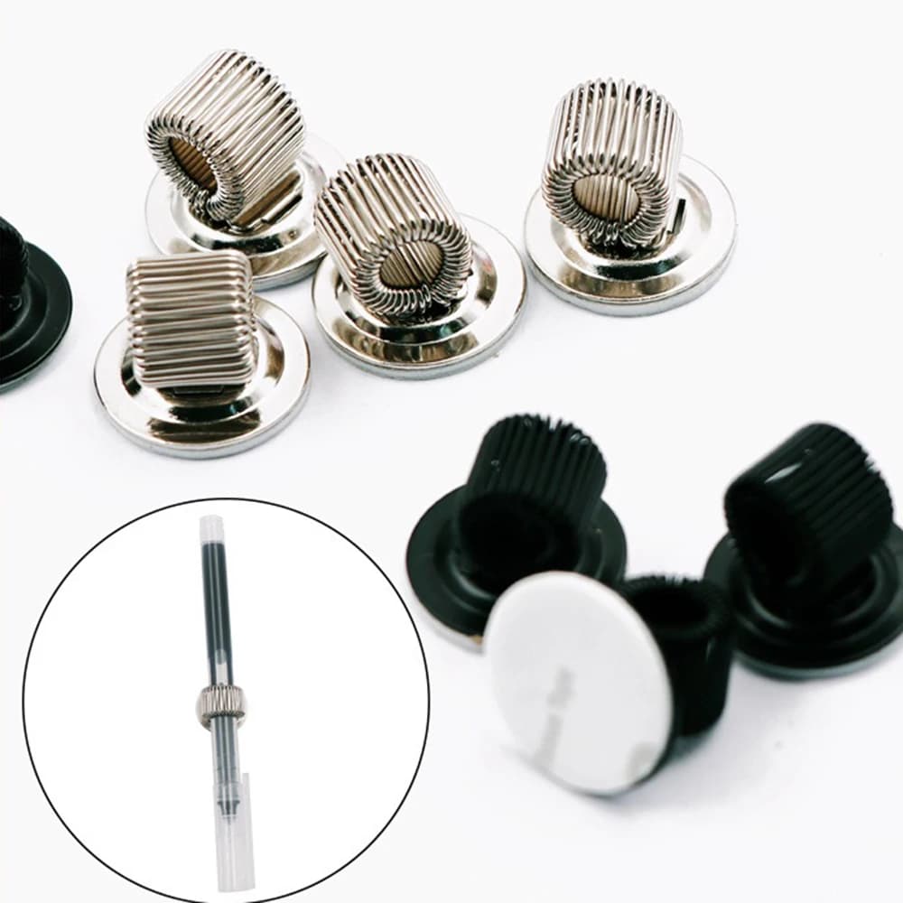 1/2PCS Clip per penna in acciaio inossidabile Clip per file Scheda per penna adesiva Inserto per penna per notebook Clip per penna adatta per ufficio e materiale scolastico