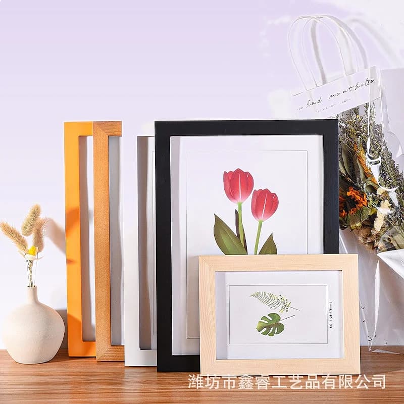 Modern Simple Solid Wood Picture Frame 6x8in for Photo Wall Decor