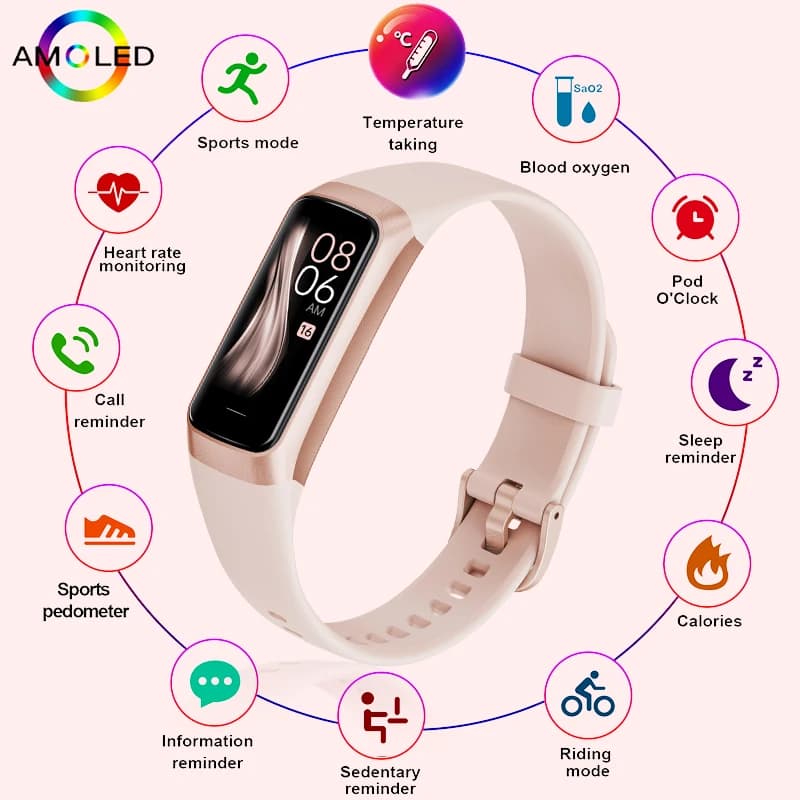 FOXBOX Smart Watch Men Fashion Ladies Watch IP67 impermeabile temperatura corporea braccialetto intelligente Sport Fitness Tracker orologi LIGE