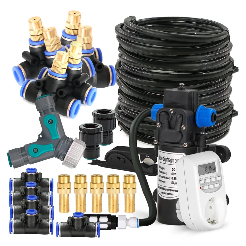 3/8" Flexible Tube Nebulization Cooling Kit for Automatic Garden Patio Nebulization