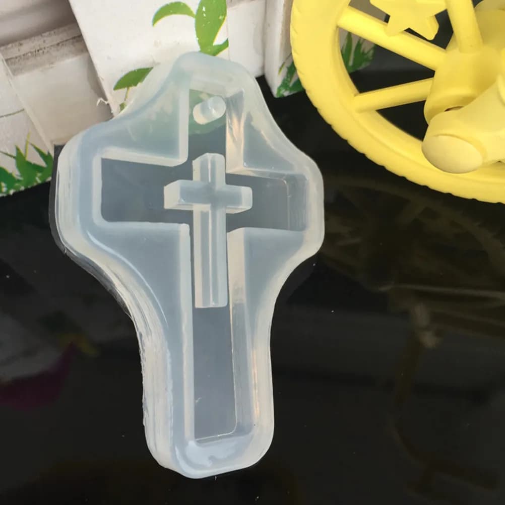 Set di 4 Stampi in Silicone per Resina Epossidica, Forma a Croce, Piccole Dimensioni, Facili da Pulire, Riutilizzabili, per Creazioni Fai-da-Te