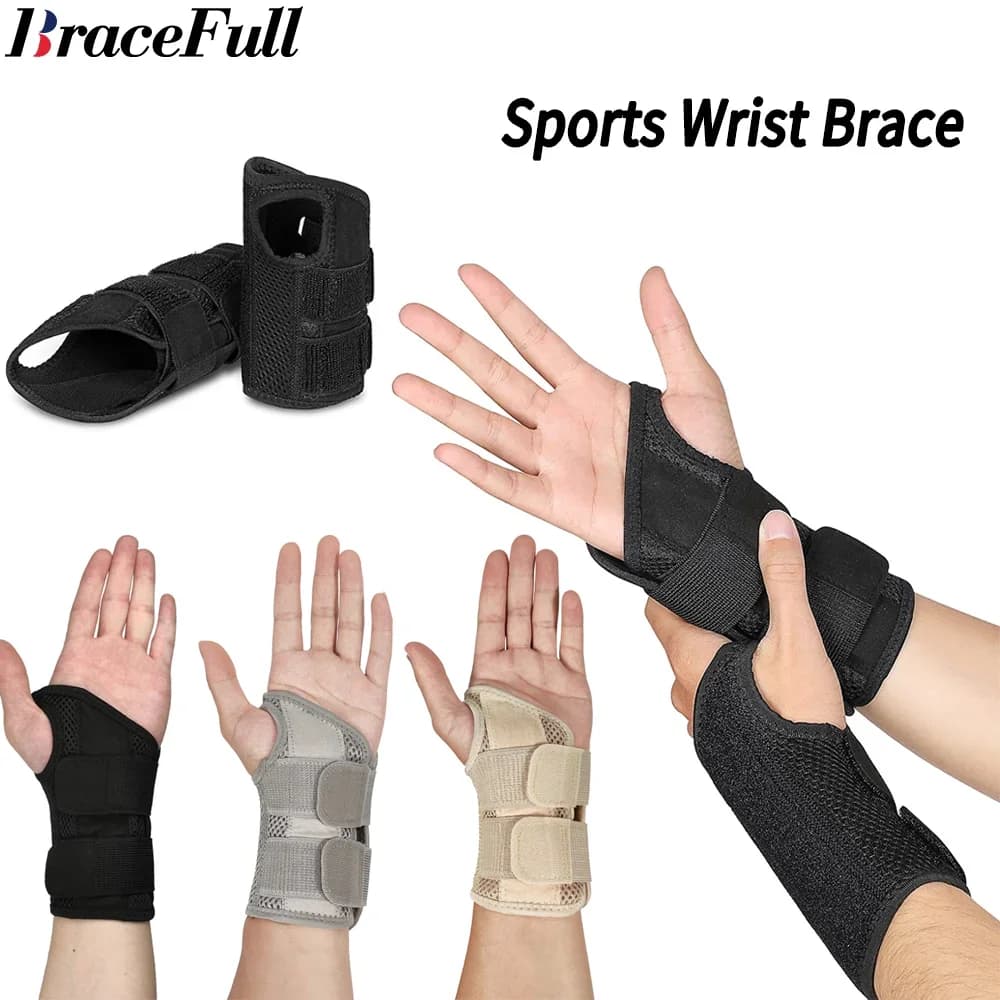 Tutore per polso del tunnel carpale Supporto stecca Stabilizzatore Tendinite Artrite Dolore Alleviare il recupero Uomo Donna Comprimere Sport atletico
