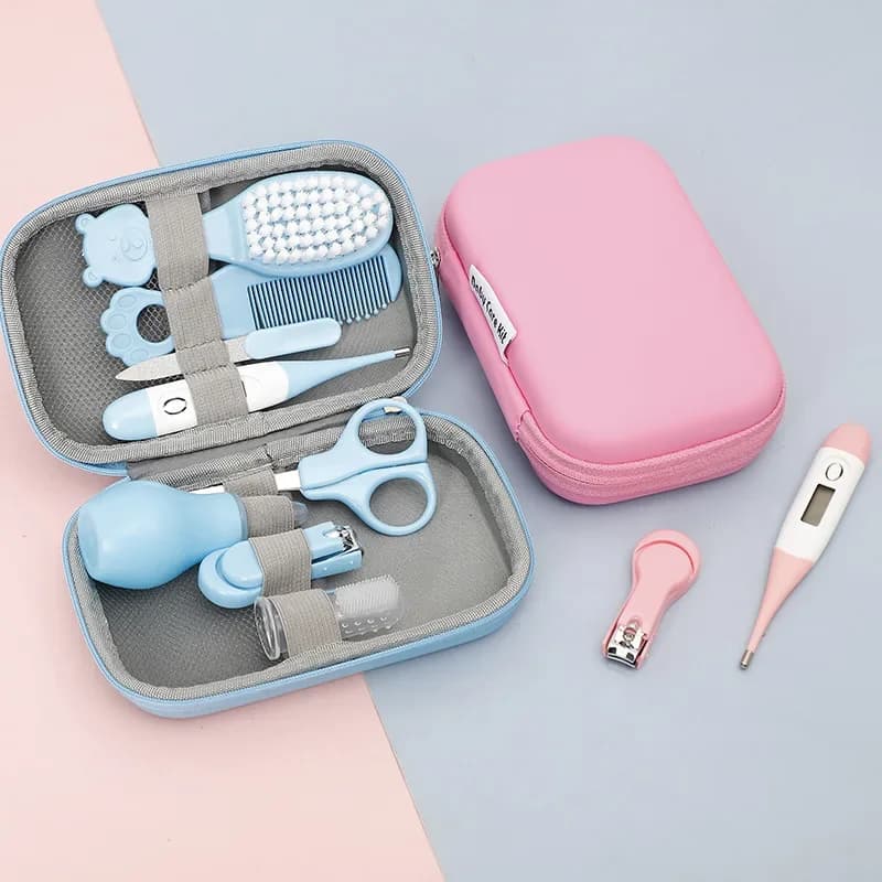 Soft Bristle Brush Set Kit Child Care Cleaning Set Nail Clippers 8PCS Comb Massage