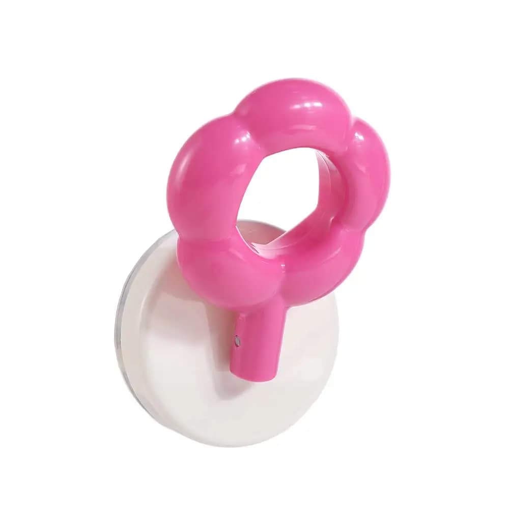 2 Pezzi Gancio a Ventosa Girevole Staccabile Senza Adesivo, Colore Crema, Gancio da Parete in Plastica Portatile per Bagno e Cucina