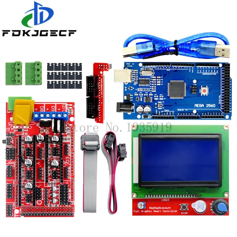 Mega 2560 R3 Mega2560 REV3 +RAMPS 1.4 Controller +RAMPS1.4 LCD 12864 LCD for 3D Printer kit
