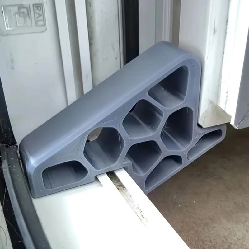 Heavy Duty Door Stopper Non-Slip Balcony Window Door Wedge Easy Install Track Lock & Anti-Slam for Home Office Bathroom Kitchen
