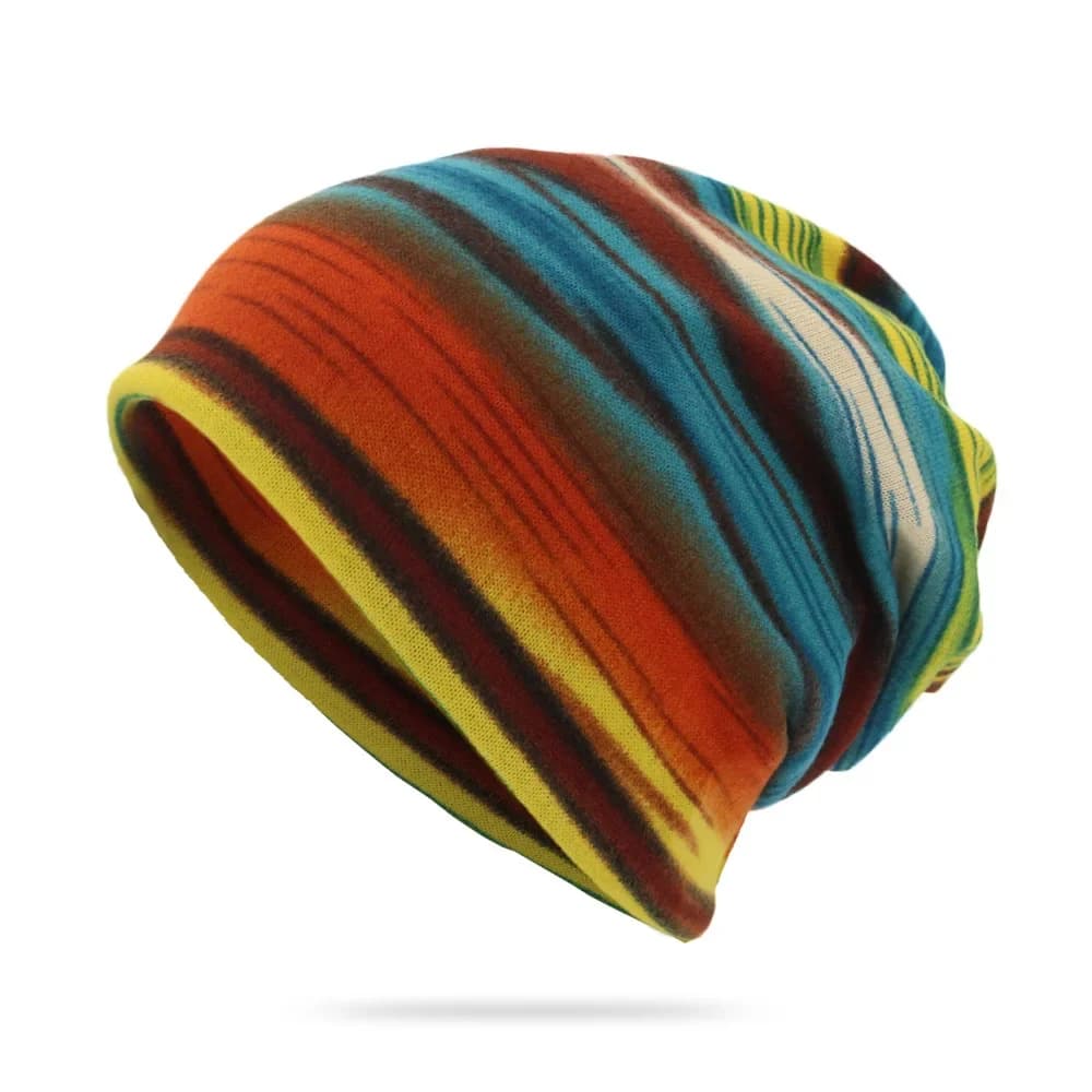 Primavera nuovi berretti a righe per uomo Unisex estate sottile berretto lavorato a maglia cappelli multifunzione da uomo con cappuccio per fazzoletto da uomo
