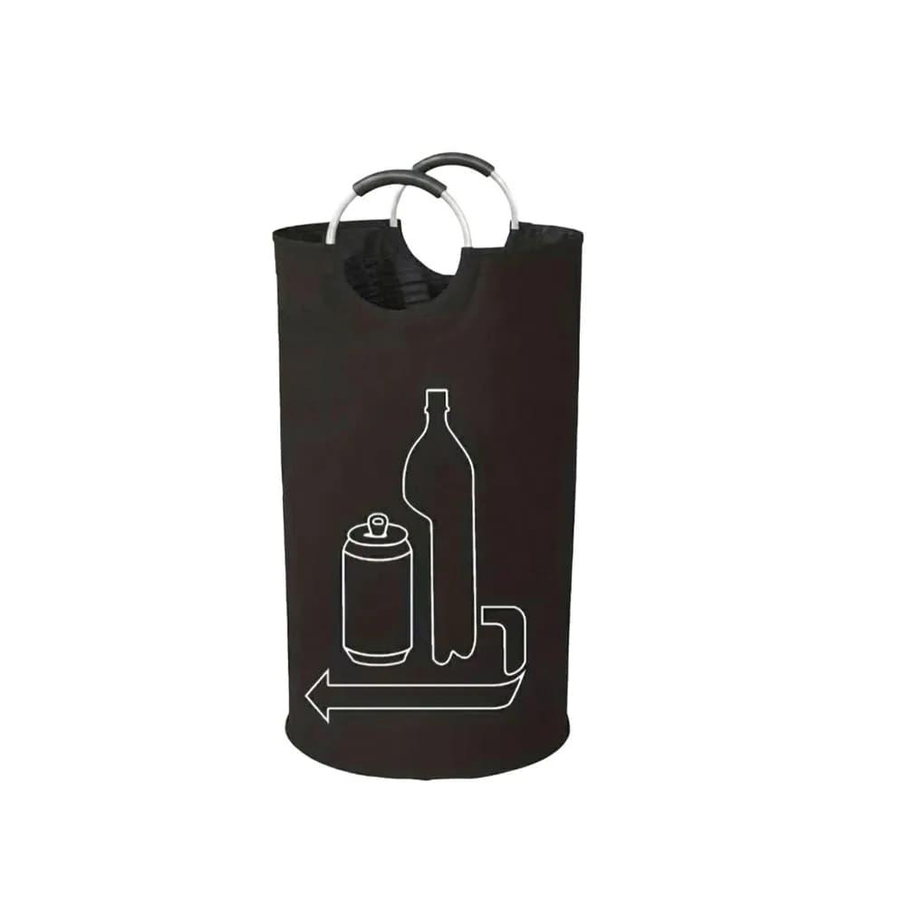 90 L Empty Bottle Storage Basket Oxford Cloth Large Capacity Recycling Bin Bag with Handle Folding Dirty Clothes Basket Bedroom