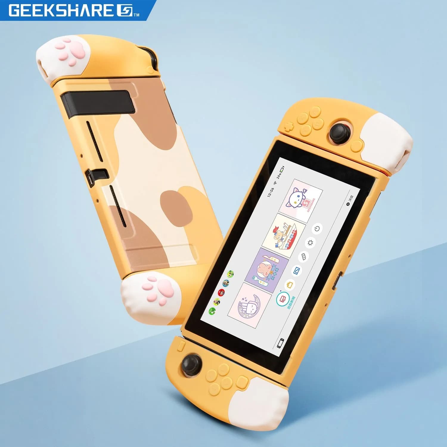 GeekShare Nintendo Switch Case Cute 3D Cat Claw Silicone Split Joycon Soft Cover Nintendo Switch guscio protettivo NS accessori
