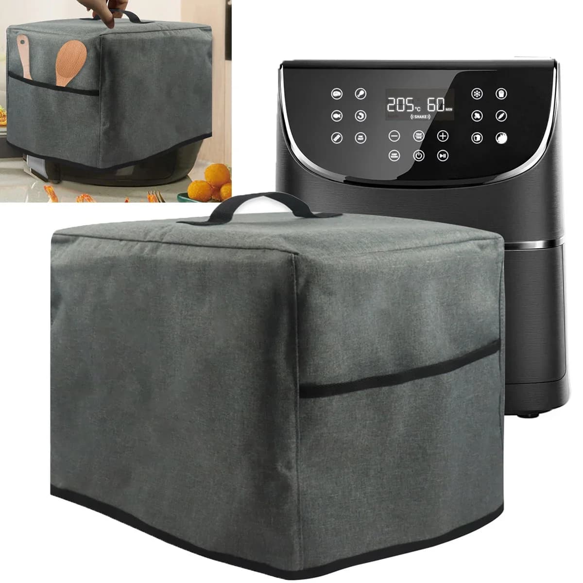 Kitchen Dust Cover Dust Cover Dust Cover for Air Fryer Durable Easy Cleaning Heavy Duty Protective Cover Cover for Small Waterproof Laptop