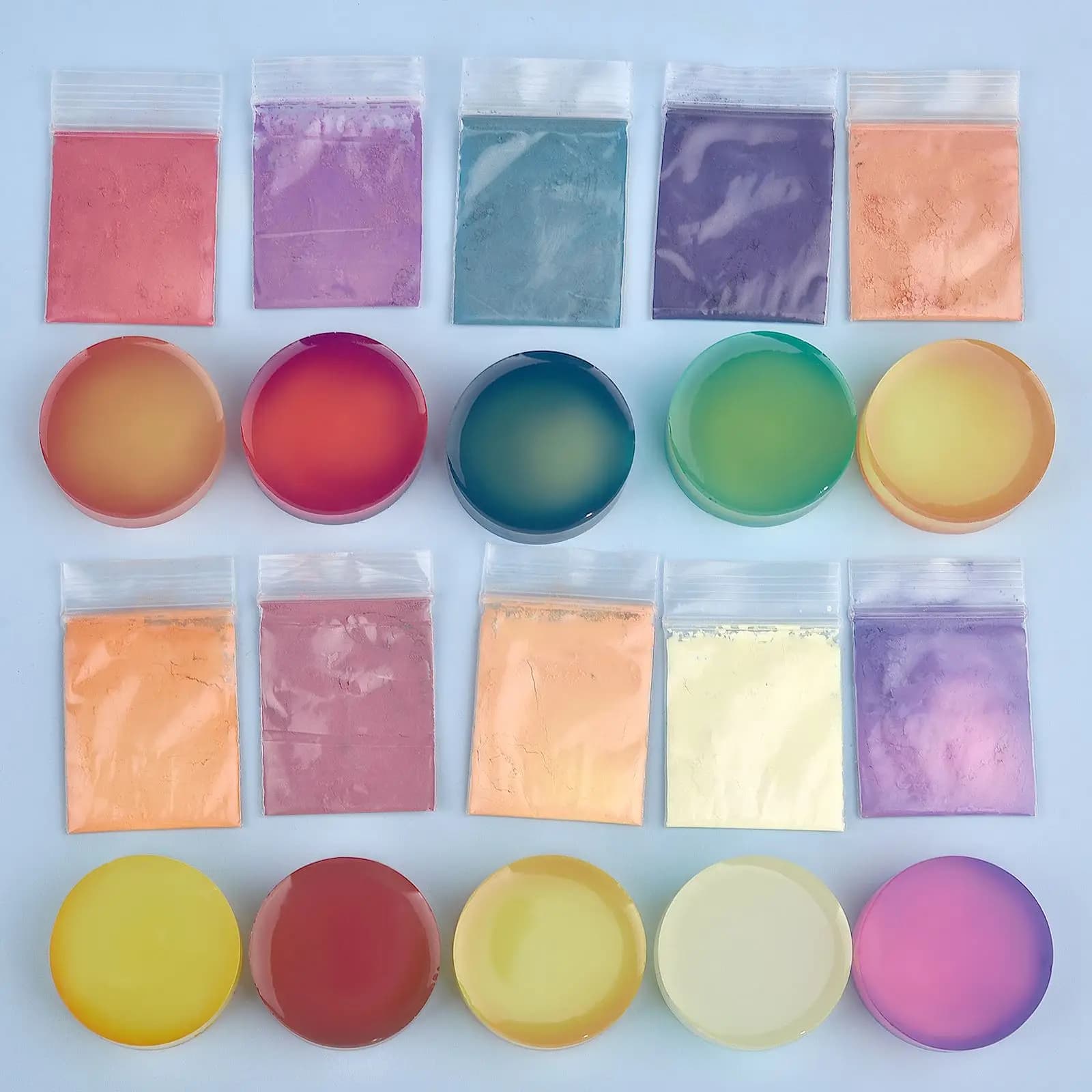 10 colori temperatura polvere che cambia colore artigianato in resina epossidica fai da te creazione di decorazione per manicure con pigmento sensibile alla temperatura del colorante