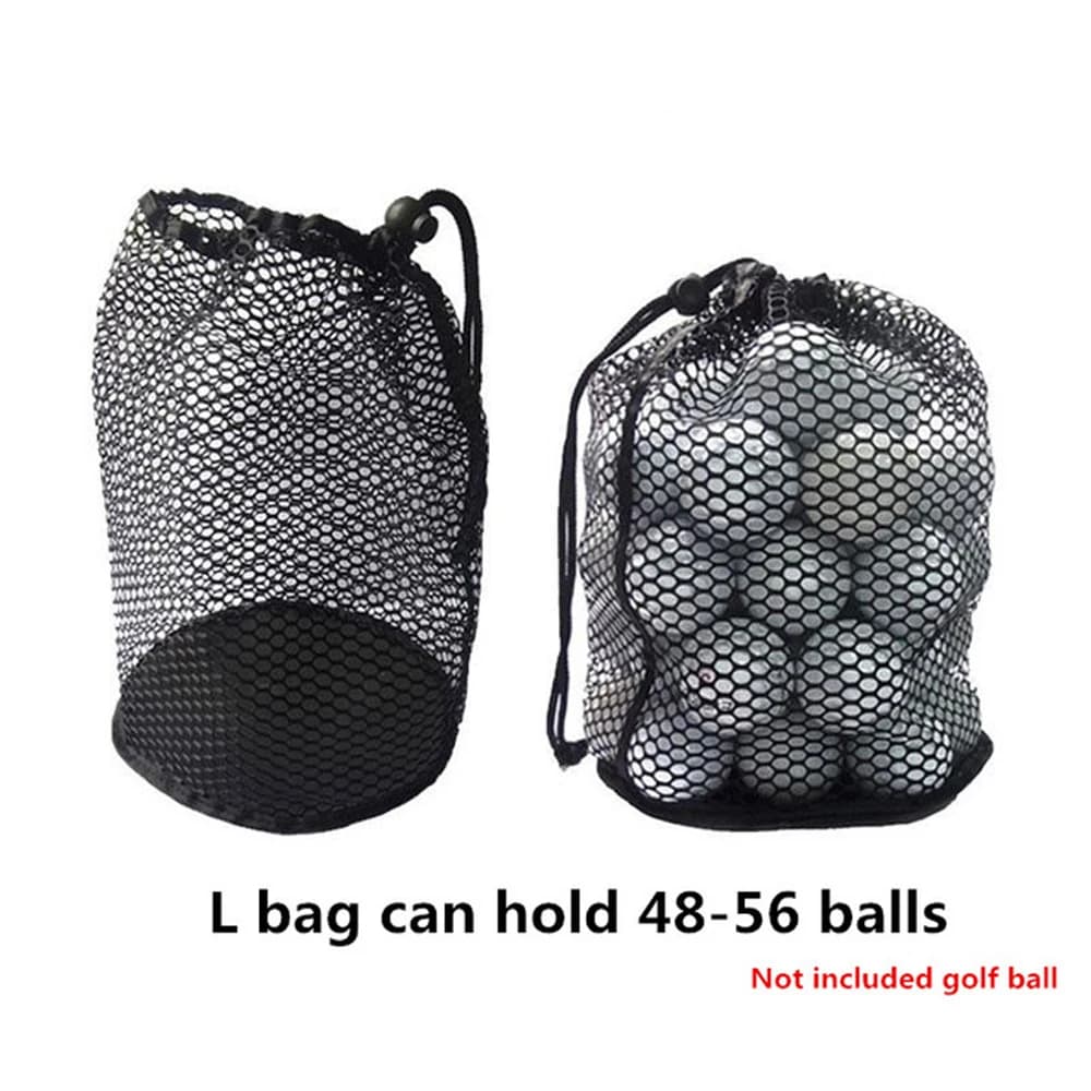 Borsa da trasporto leggera da tennis Borsa da golf in rete sportiva in nylon nero Borse per palline da golf Borsa a rete da golf Borsa con coulisse Borsa da golf