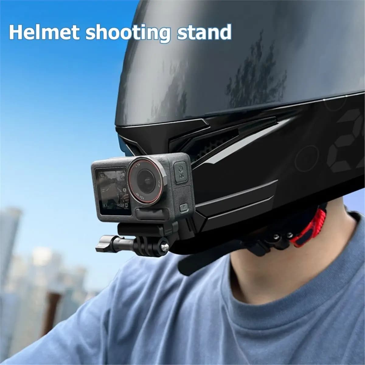 update. Motorcycle Helmet Chin Mount for DJI OSMO Action 5 Pro/4 for Gopro 8-13 Full Face Camera Holder Riding Gear Accessory