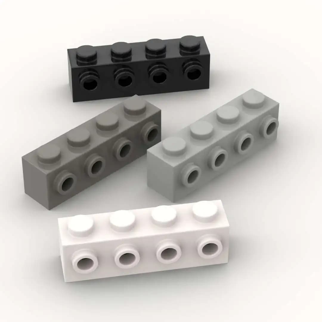 10PCS Parti Piastra 30414 Modificato 1x4 Con Stud Sul Lato Binocolo Building Blocks 100% Compatibile Mattoni FAI DA TE Giocattoli