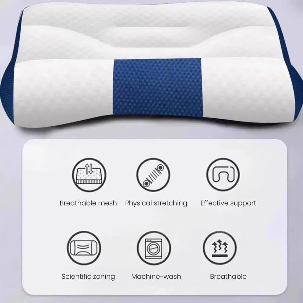 Cuscino per alleviare l'affaticamento del collo Cuscino per alleviare il dolore al collo Cuscino cervicale in memory foam regolabile per alleviare la tensione del collo per i dormers