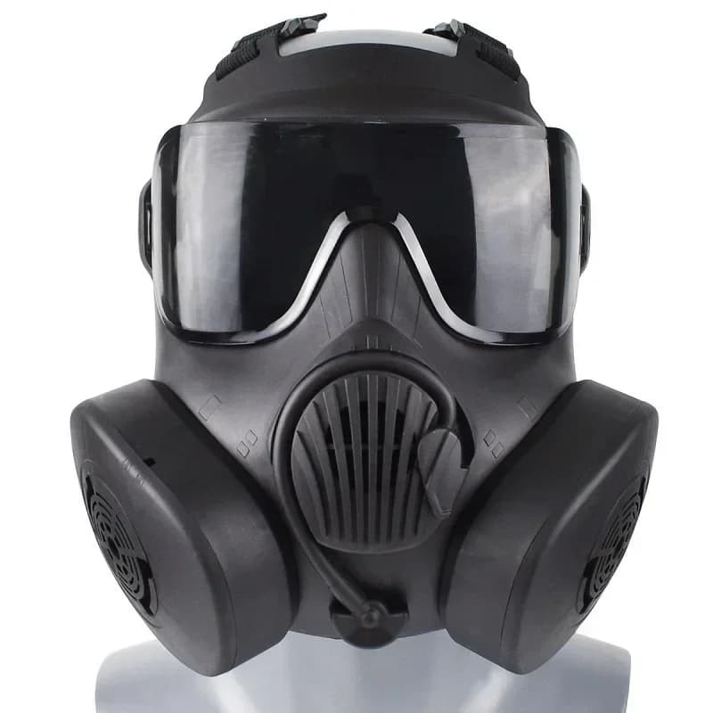 Maschera Respiratoria Tattica Protettiva Integrale per Airsoft, Tiro, Caccia, Equitazione, Giochi CS, Cosplay