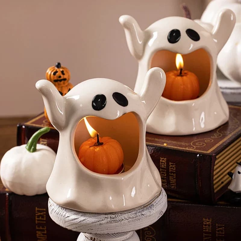 Gifts Children Halloween Figurine Small aesthetic candle Figurine Women's Gifts Decorative White Bedroom