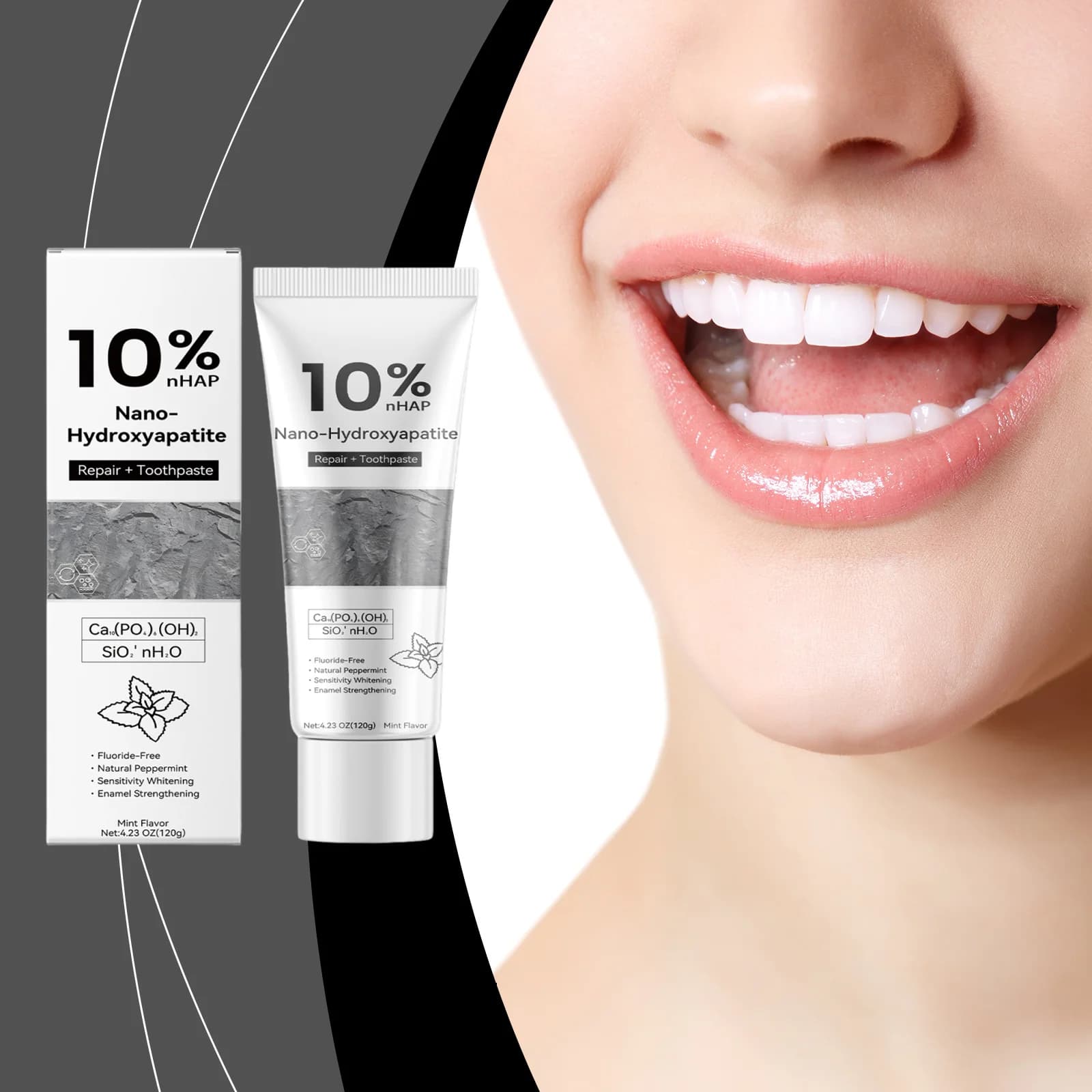 Clear teeth Repair Toothpaste Improves tooth excretion Relieves gum jam Dental plaque removal Dentifricio for fresh breath
