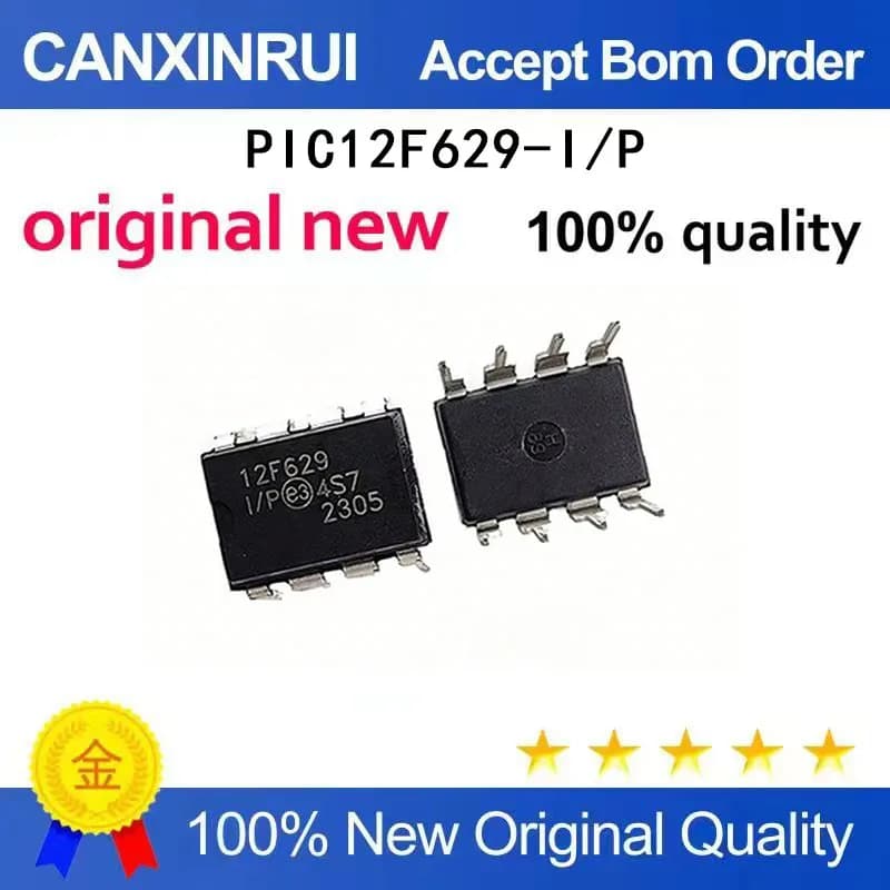 (5-100 pezzi) Microcontrollore flash a 8 bit PIC12F629-I/P a inserzione diretta, nuovo e originale, DIP-8 12F629