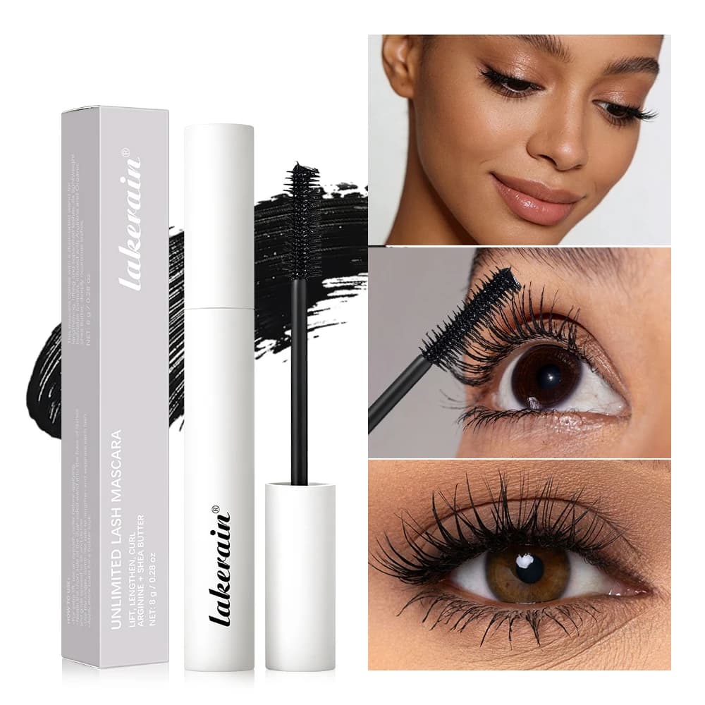 Mascara a Lunga Durata, Nutriente, Volumizzante, Separante, Delicato e Non Irritante, Resistente alle Sbavature