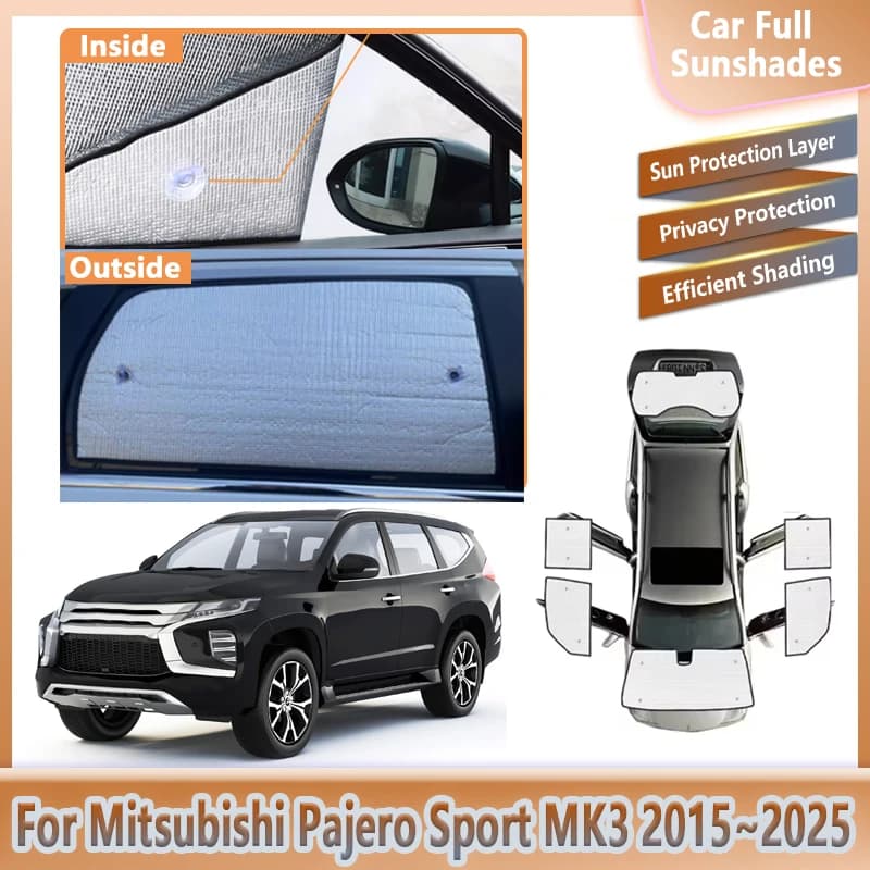 Auto Parasole Per Mitsubishi Pajero Sport 3 Accessori 2015 ~ 2025 2020 Shogun Montero Sport Parabrezza Visiera Ombreggiatura Copertura Auto