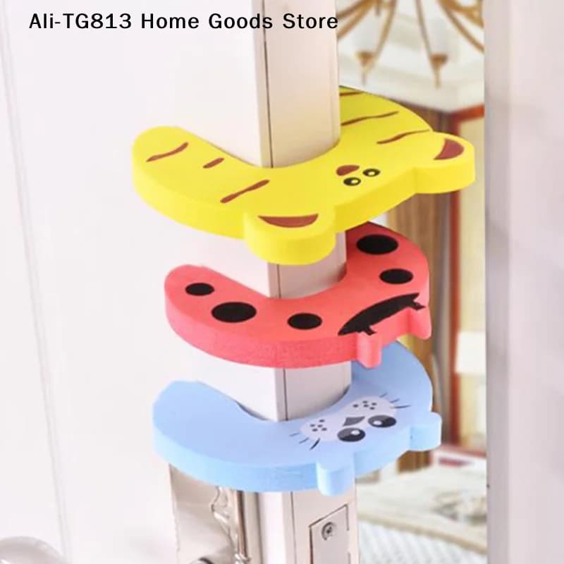 [TG813] 5 Pezzi Ferma Porta in Schiuma Morbida di Sicurezza per Dita, Protezione Bambini, Blocco di Sicurezza a Forma di C in EVA, Clip per Porta