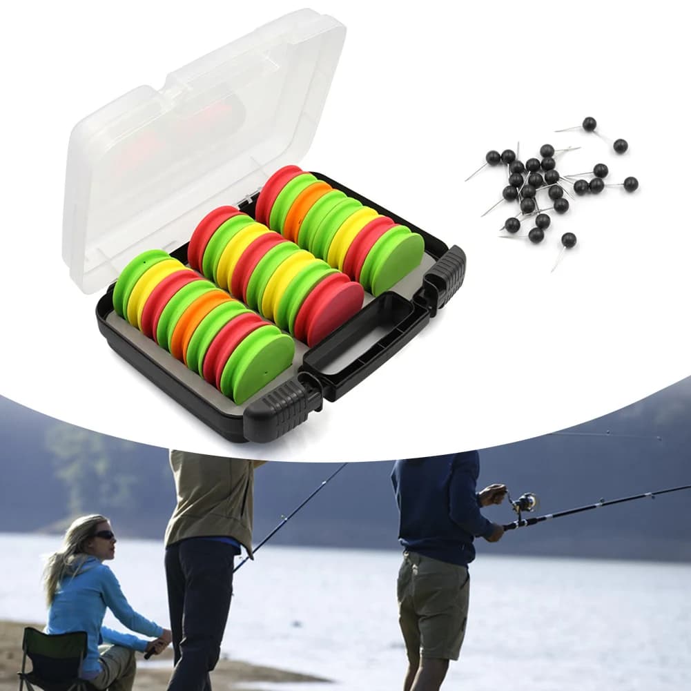 24 pezzi bobine in schiuma EVA con scatola per attrezzatura da pesca lenza avvolgitore gancio bordo lenza portaoggetti accessori per la pesca