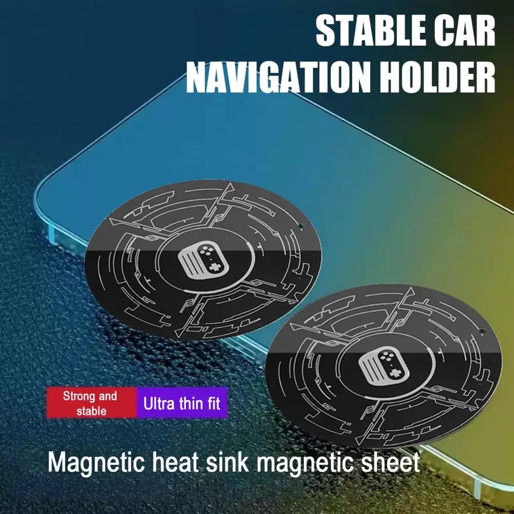 Patch magnetica per dissipazione del calore Radiatore Piastra magnetica Supporto in acciaio per molle per custodia del telefono e supporto per navigazione per auto tablet