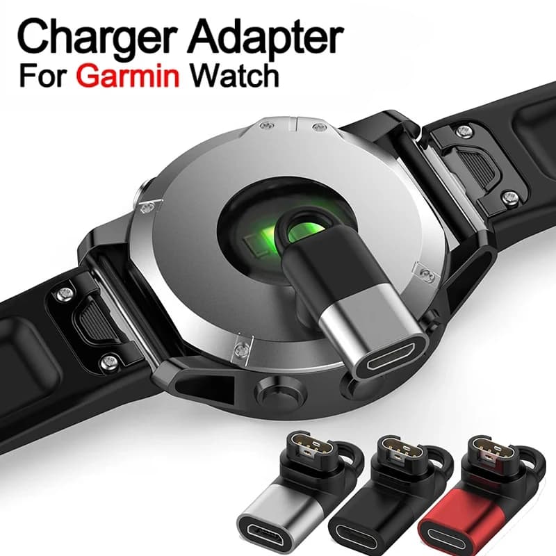 Adattatore per caricabatterie micro USB per Garmin Fenix 7/7S/7X/6/6S/5X Tipo C/Lightning Linea di ricarica Trasmissione dati Cavo dritto a gomito