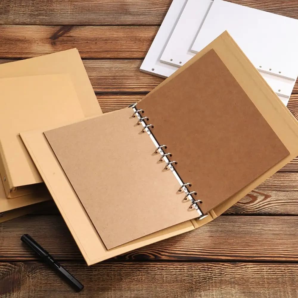 New Kraft Paper Kraft Paper Binder Cover A5 B5 A4 Vintage File Folders Inner Page