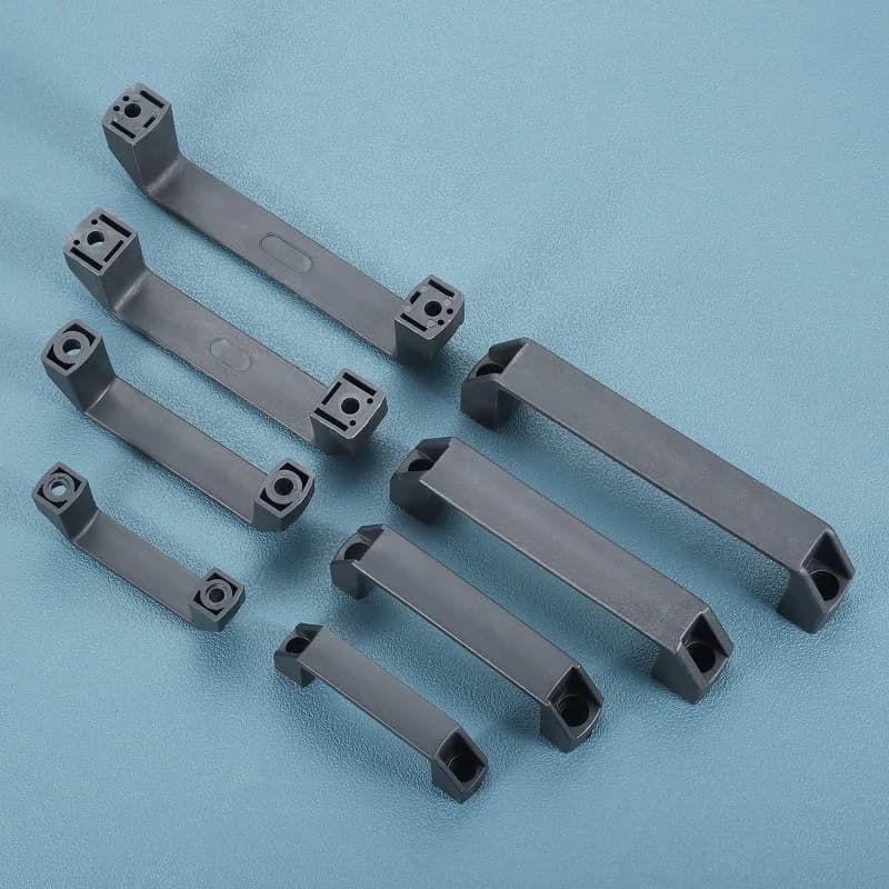 2 pezzi maniglie per mobili in plastica nera 90/120/150/180mm maniglie e pomelli per armadio da cucina maniglia per porta nera armadio cassetto estraibile