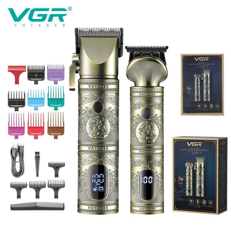 VGR 670 Haircuts Electric Haircut cutter Professional Haircut Machine Wireless Trimmer Metal for Men