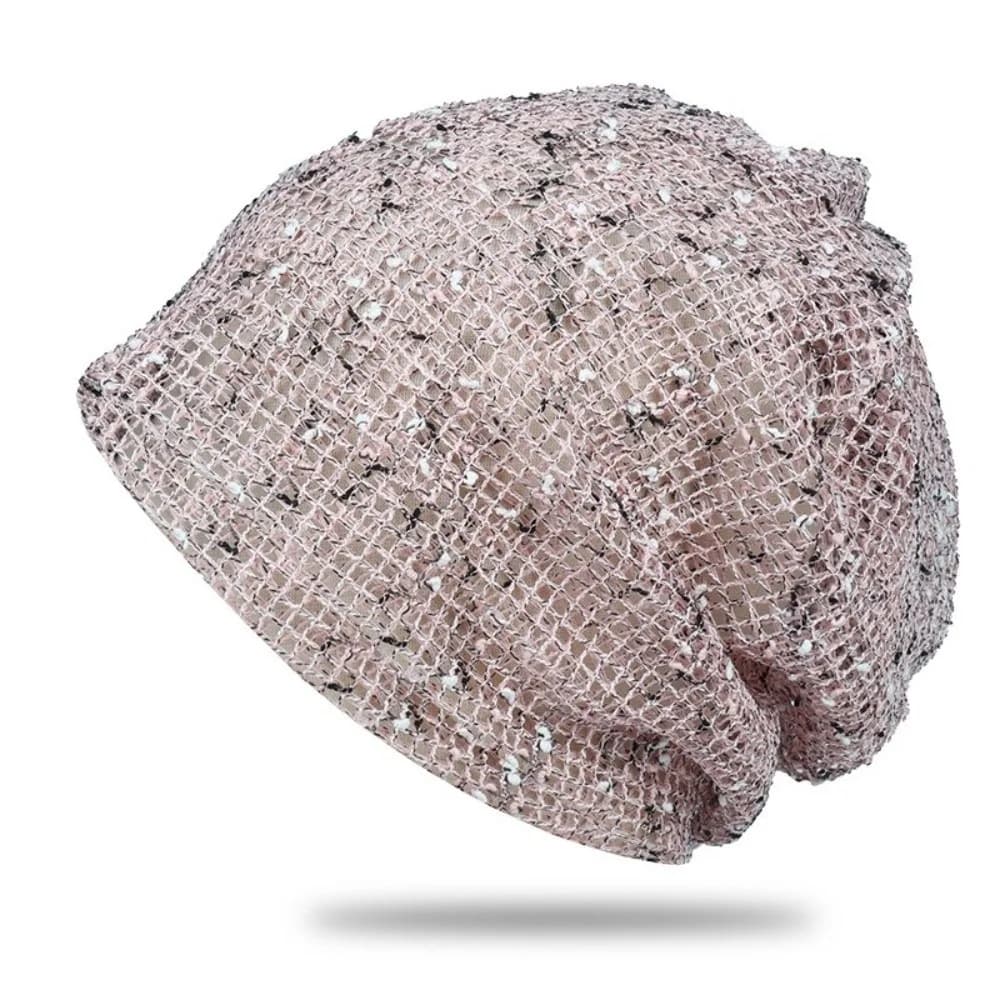 Vintage Bohemian Style Mesh Beanies Hat Thin Handmade Knitted Hat Korean Style Apparel Accessories Woven Cap Ladies