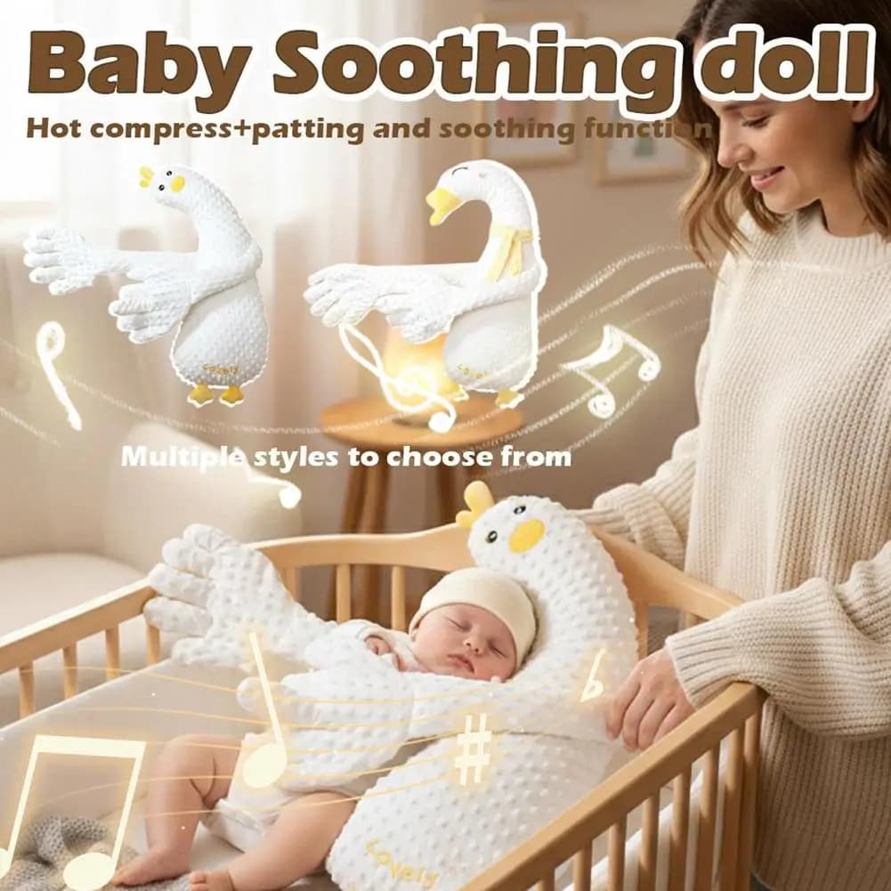 Cuscino per Neonati con Funzione di Calmante e Telecomando, Cuscino Elettrico per Bambini con Simulazione di Palmo che Battuta Delicatamente
