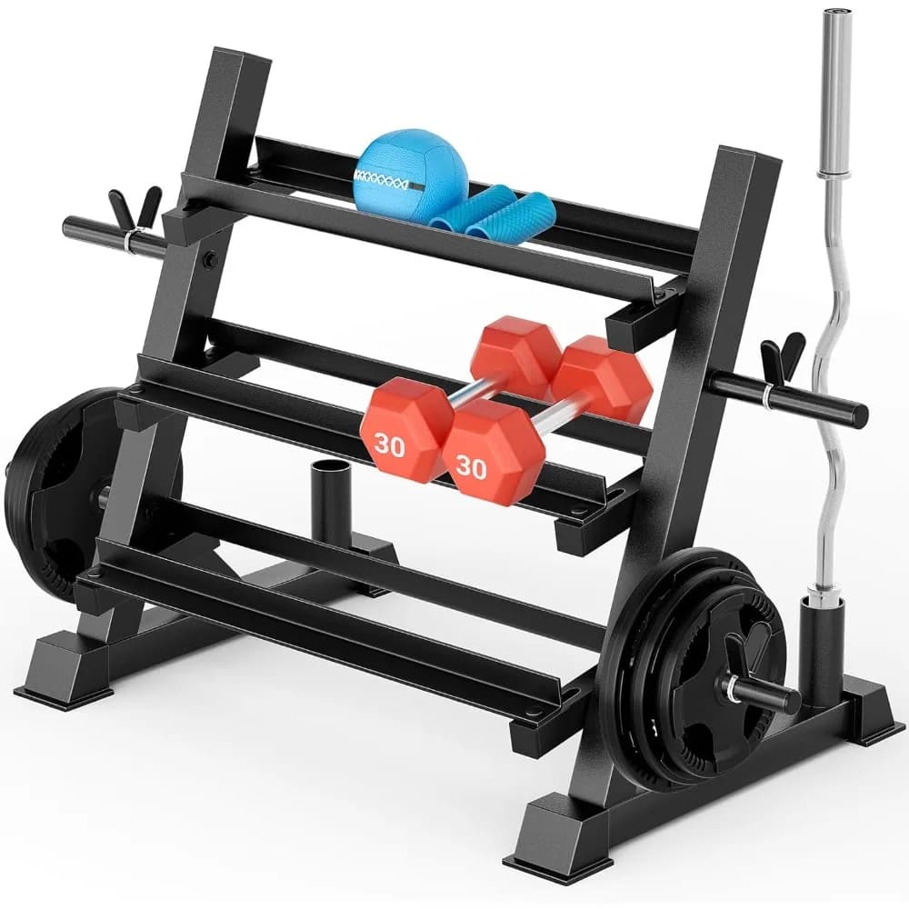 Handlebar holder - Compact weight holder at 3 levels and 5 levels for handlebars, kettlebells, barbells, organizers to store resistant weights