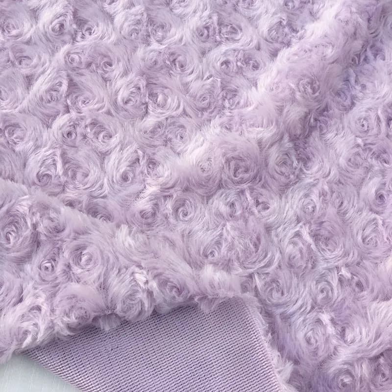 Materiale peluche modello rosa, tessuto peloso in poliestere, indumento, giocattolo, pantofola, bambole, borse, cuscino tessuto fai da te, venduto al metro