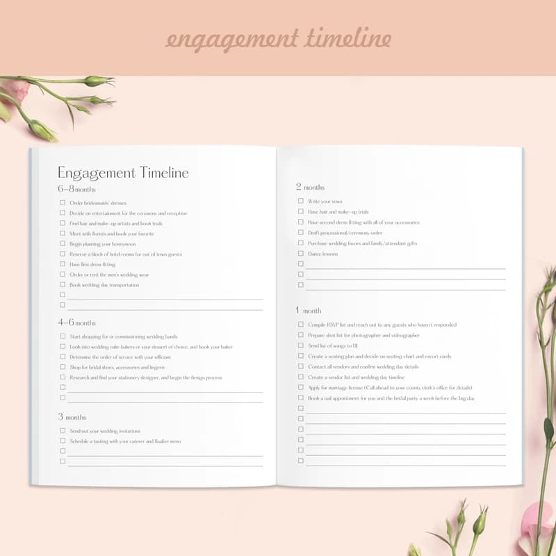 Libro e organizzatore per la pianificazione del matrimonio, il diario completo di pianificazione nuziale per coppie fidanzate, taccuino A5 con copertina rigida-ROWI