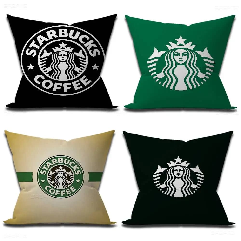 Famous Coffee Cool S-Starbucks LOGO Pillow Gifts Home Office Furnishings Bedroom Sofa Car Cushion Cover case 45x45cm