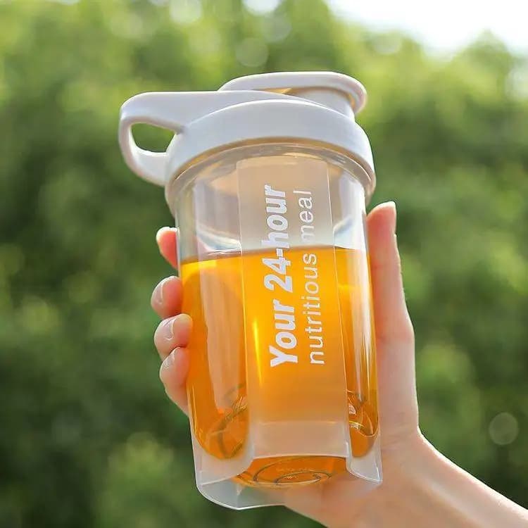 Portable Fitness Shake Cup Protein Powder Smoothie Mixing Cup Gym Sports Water Cup Scale Dialysis Shake on the Go Cup
