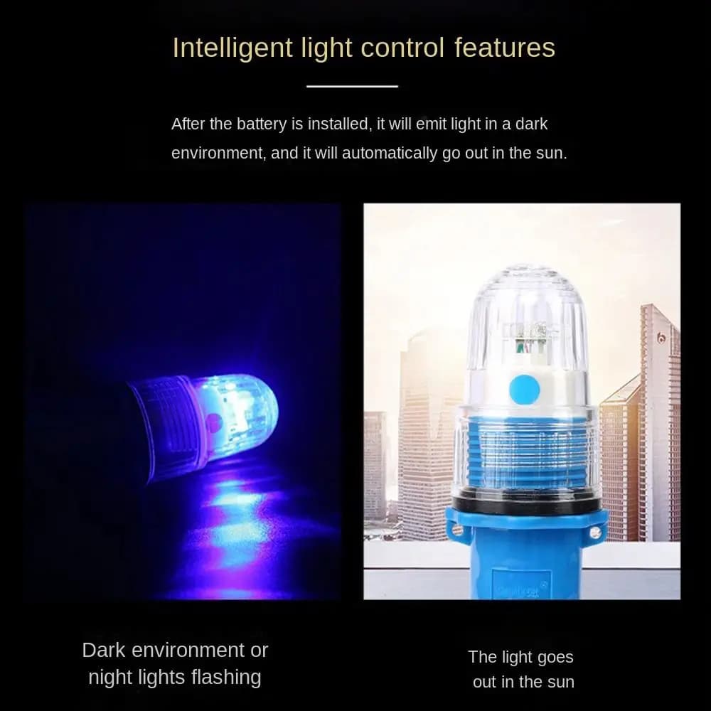 Luce LED Galleggiante per Pesca, Lampada a Doppio Flash, Luce di Segnalazione per Boa da Pesca a LED, Impermeabile, Segnalatore Luminoso per Rete