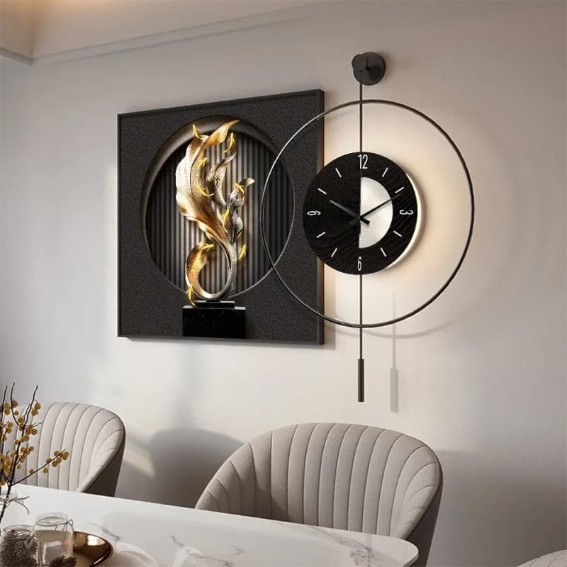 Orologio da Parete Digitale per Soggiorno, Design Estetico e Creativo, Silenzioso, Stile Nordico, Moderno 3D, Grande, per Ristorante e Casa