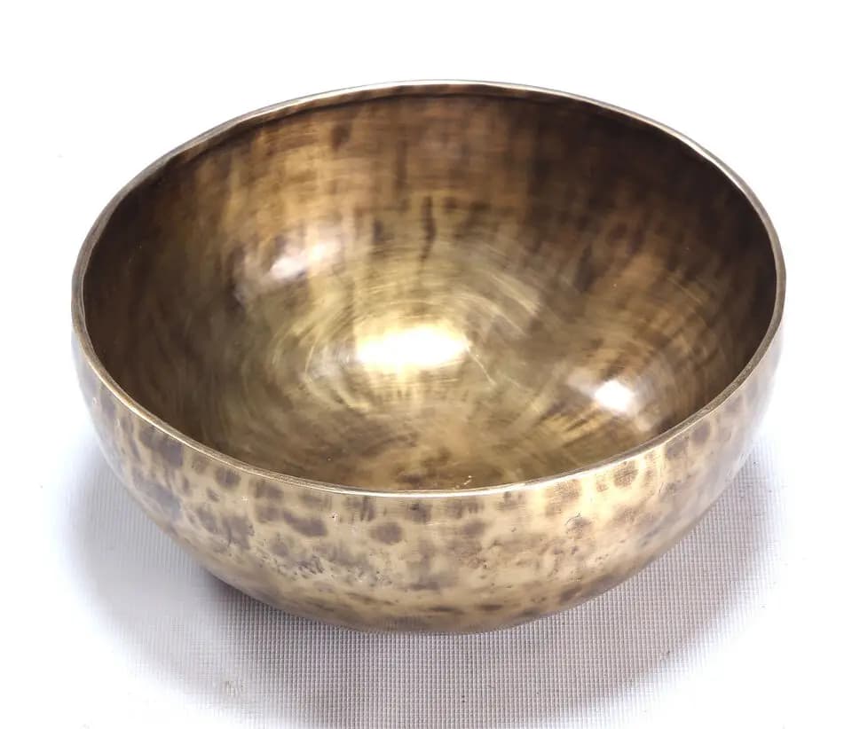 Handmade 7-Piece Bronze Singing Bowl Set for Meditation Sound Healing Sound Bath Featuring Gong & Cymbals