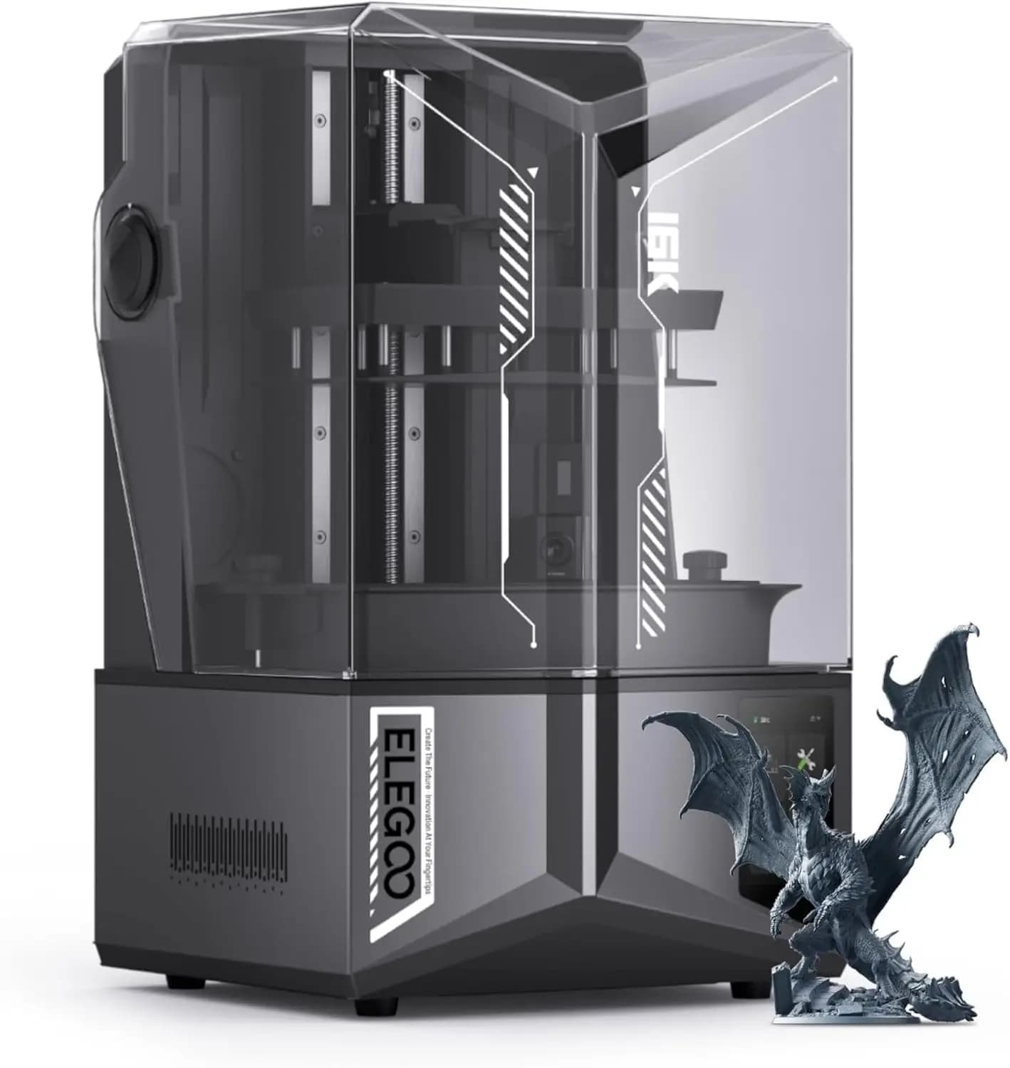 ELEGOO Saturn 4 Ultra 16K Resin 3D Printer | 10" 16K Mono LCD and Flip-up Lid, Smart Tank Heating At 30 °C, Large Printing Size of 8.33 × 4.66 × 8.66 Inches