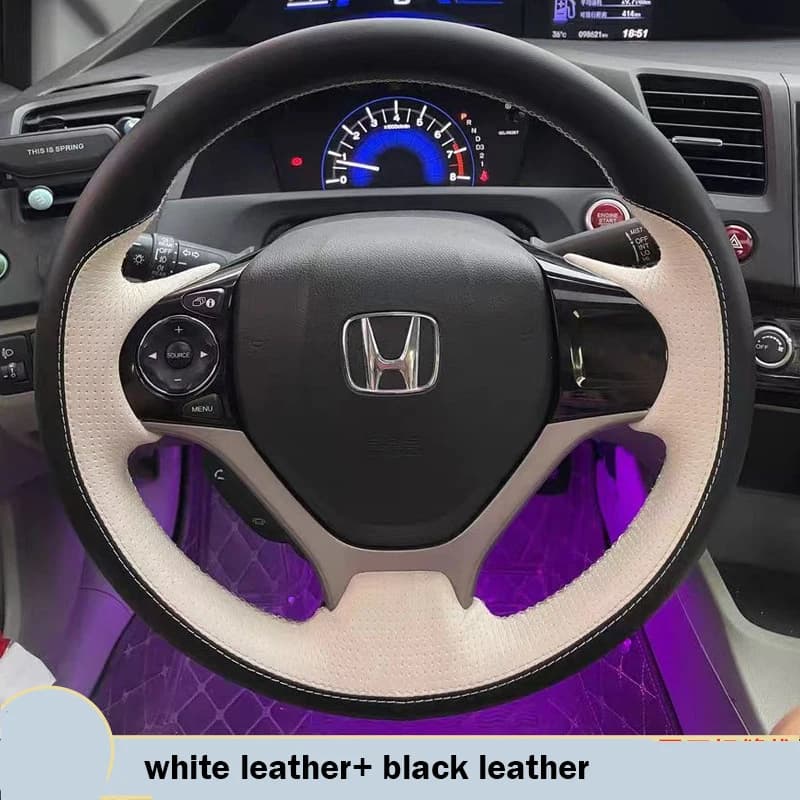 Custom Car Seat Cover Leather Black Microfiber for Honda Civic 9th Generation 2012 2013 2014